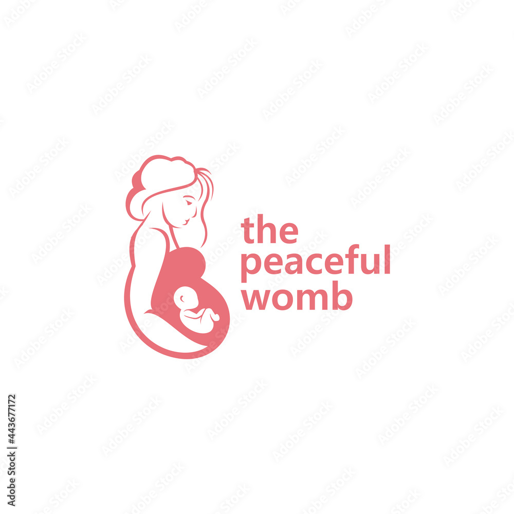 peaceful womb logo  design vector illustration