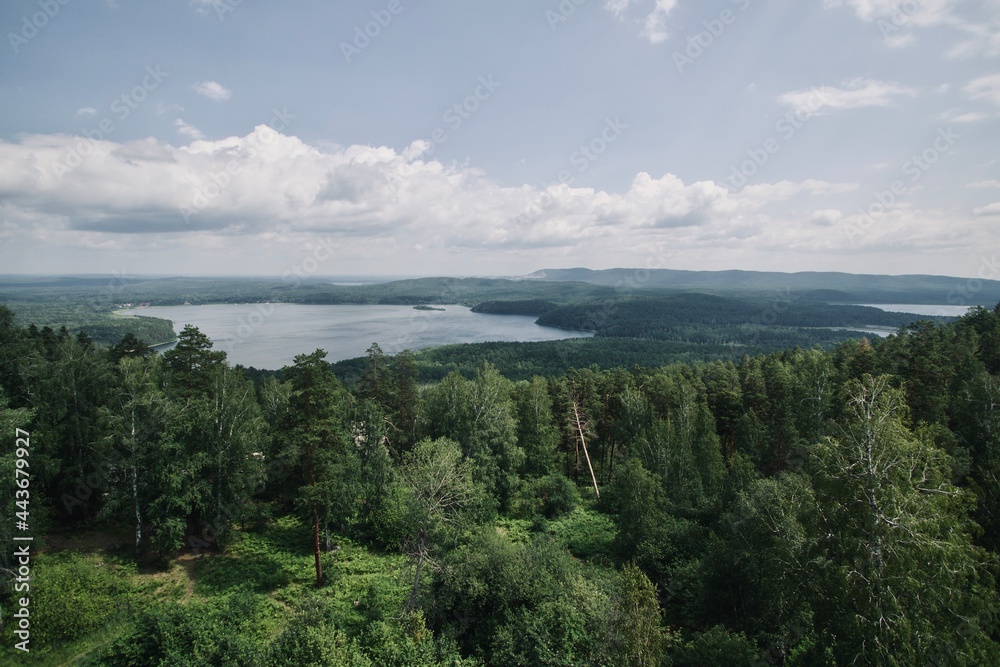 Obraz premium Landscape over Lake Arakul Пейзаж над озером Аракуль