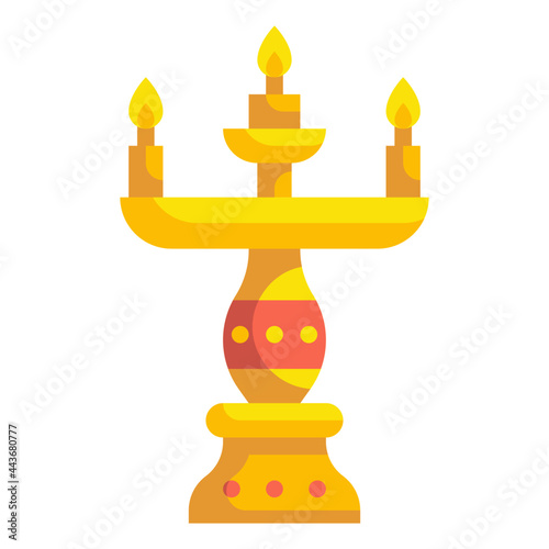 candelabra flat icon