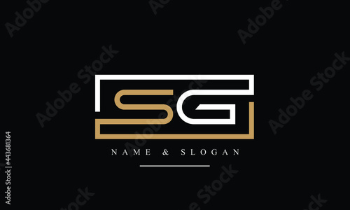 SG, GS, S, G abstract letters logo monogram