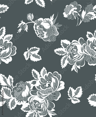 floral lace seamless pattern  vector