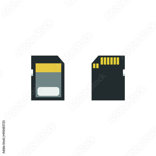 memory card icon on white background