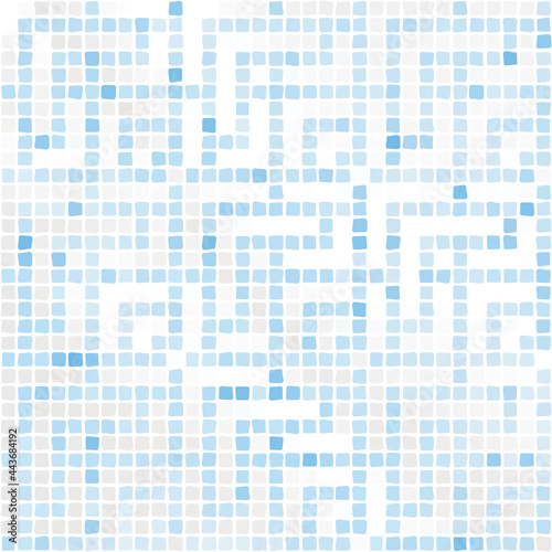 Pattern of vector mosaic in the oriental style.