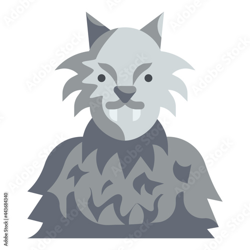 werewolf flat icon