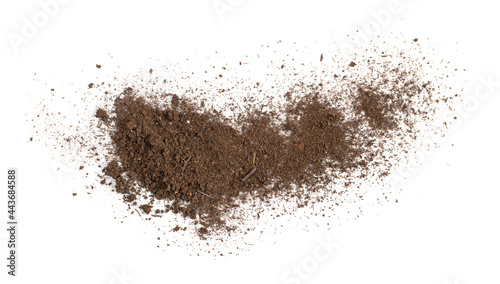 Fertilized Dry Dirt Isolated, Dried Ground, Manure Soil