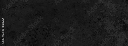 Panorama of black grey concrete texture, Rough cement stone wall, Surface of old and dirty outdoor building wall, Abstract nature seamless background