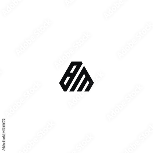 bm letter vector logo abstract template