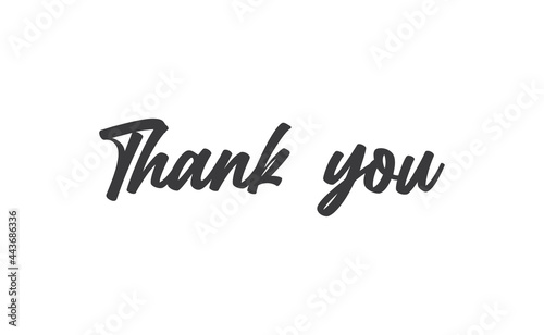 Thank You handwritten inscription. Hand drawn lettering. Thanks calligraphy quote. Vector illustration.