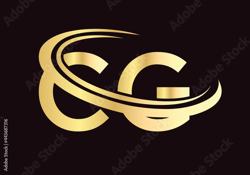 Premium Letter CG Logo Design. CG letter logo design with modern trendy