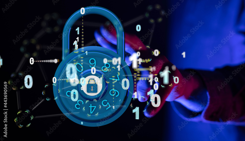 Cybersecurity and information or network protection. Future technology web