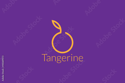 simple and unique orange fruit logo design. logo for business related to fruit, juice, food, etc.