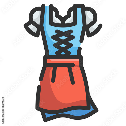 dirndl line icon