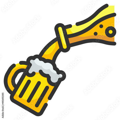 pouring line icon