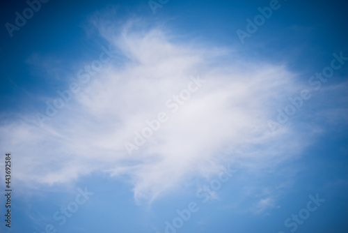 Fototapeta Naklejka Na Ścianę i Meble -  Scattered cloud clusters in a blue sky, blue sky background with white clouds,