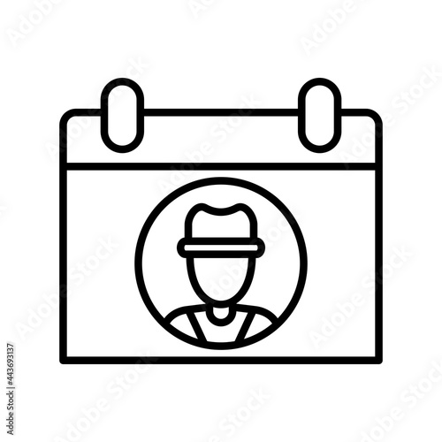 Fashion Week Vector Line Icon Design