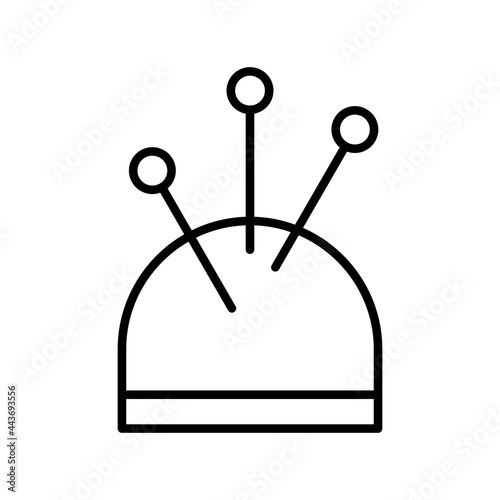 Pincushion Vector Line Icon Design