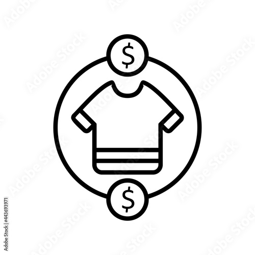 Cost Vector Line Icon Design