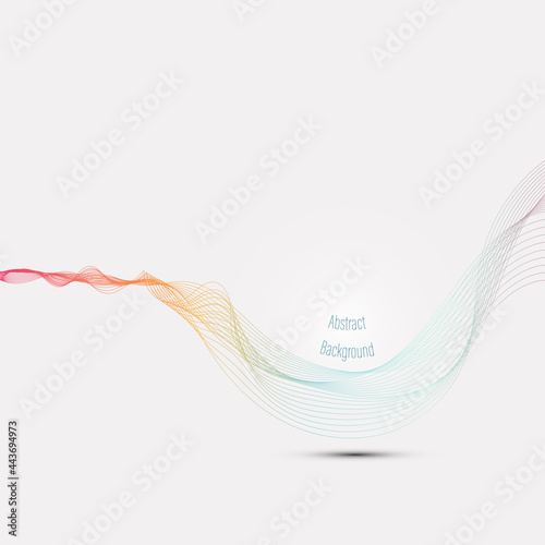 Vector background with colorful wavy design