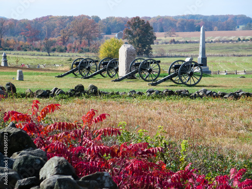 Fotografija Gettysburg cannons in the fields