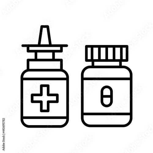 Antihistamines Vector Line Icon Design