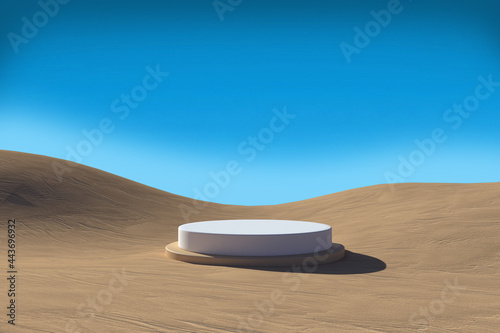 Abstract minimal scene, design for cosmetic or product display podium 3d render.
