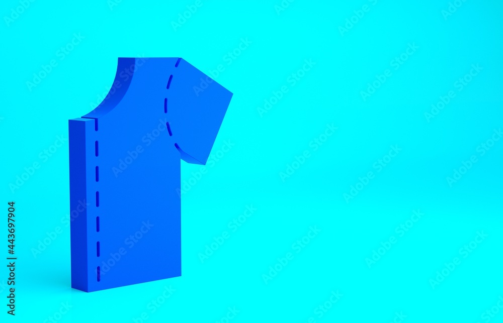 Blue Sewing pattern icon isolated on blue background. Markings for sewing. Minimalism concept. 3d illustration 3D render Blue Sewing pattern icon isolated on blue background. Markings for sewing. Minimalism concept. 3d illustration 3D render