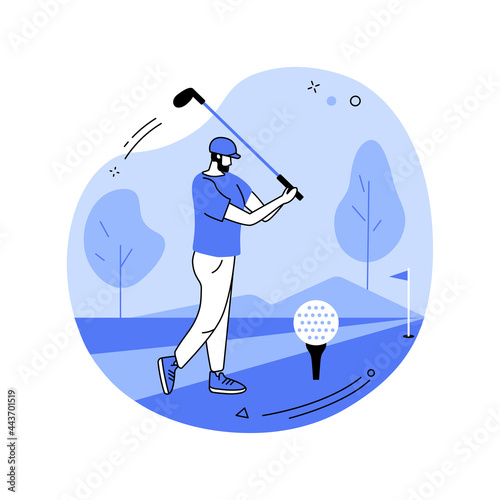 Golf abstract concept vector illustration.