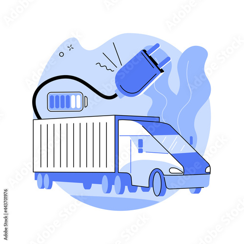 Electric trucks abstract concept vector illustration.