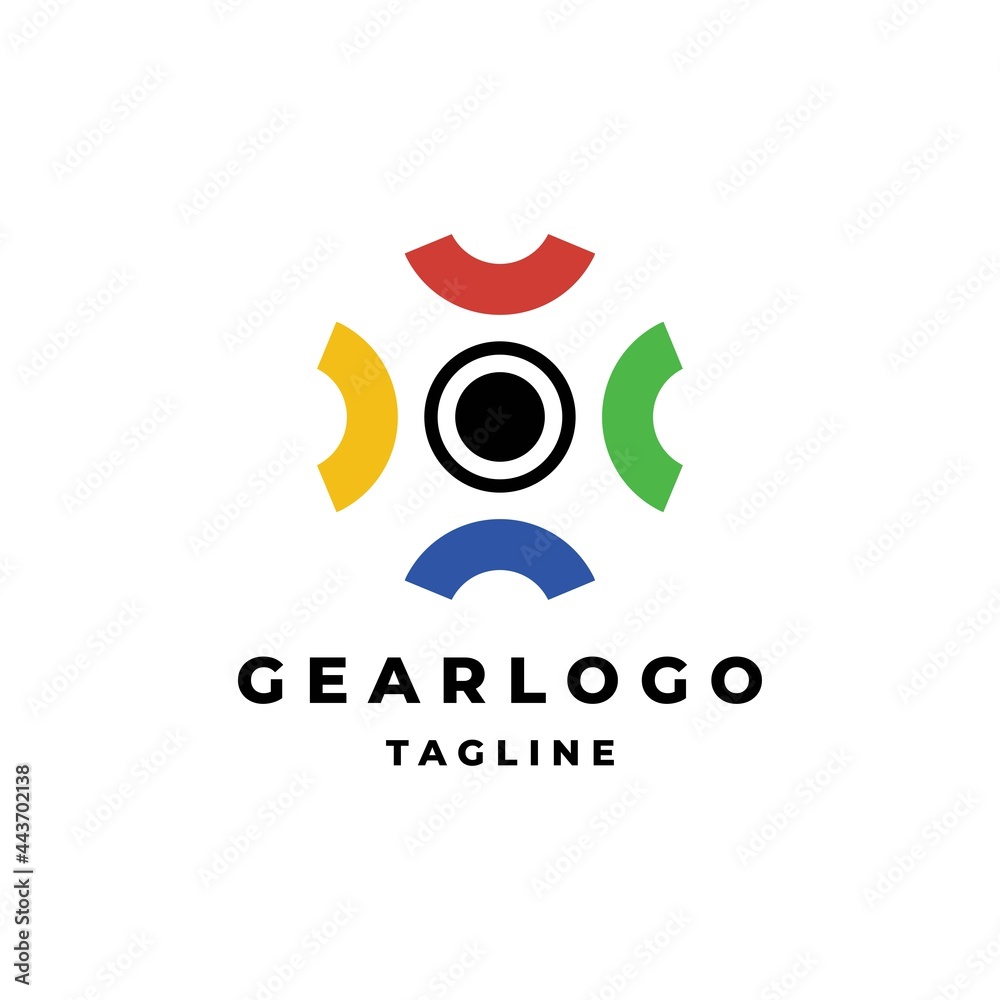 Obraz premium Gear logo design illustration vector template
