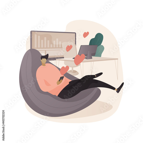 Procrastination abstract concept vector illustration.