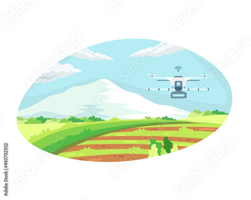 Smart farming tech with irrigation drone
