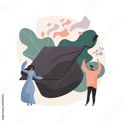 School celebration party abstract concept vector illustration.