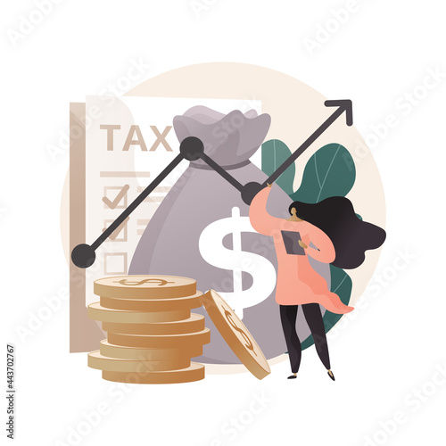 Taxable income abstract concept vector illustration.
