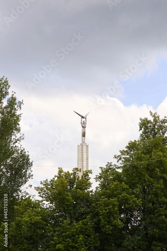 The landmark of the city is the monument of glory