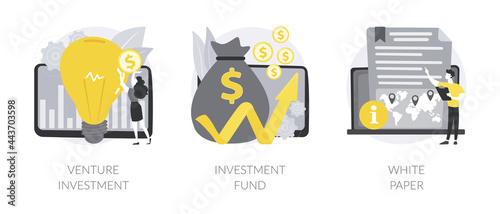 Startup financing abstract concept vector illustrations.