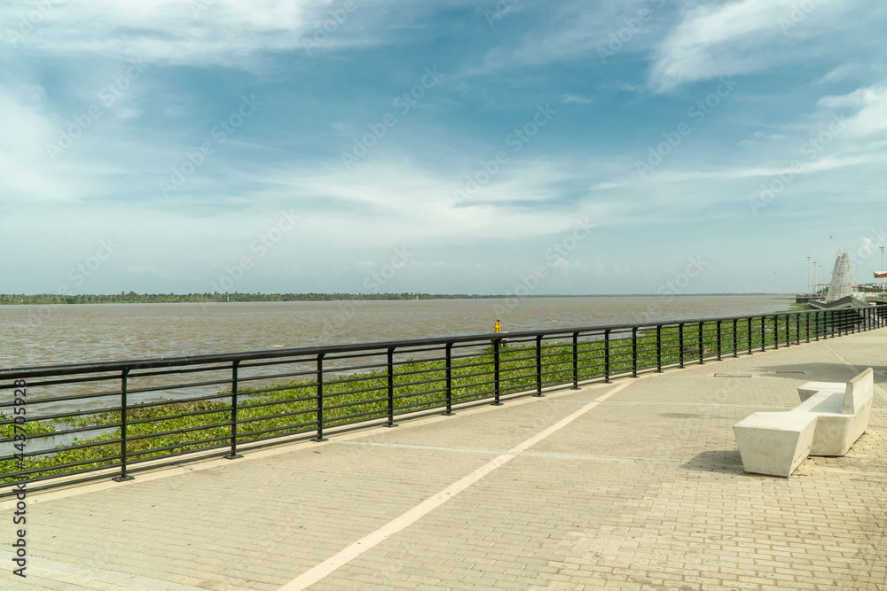 Landscape from the boardwalk and Magdalena river.