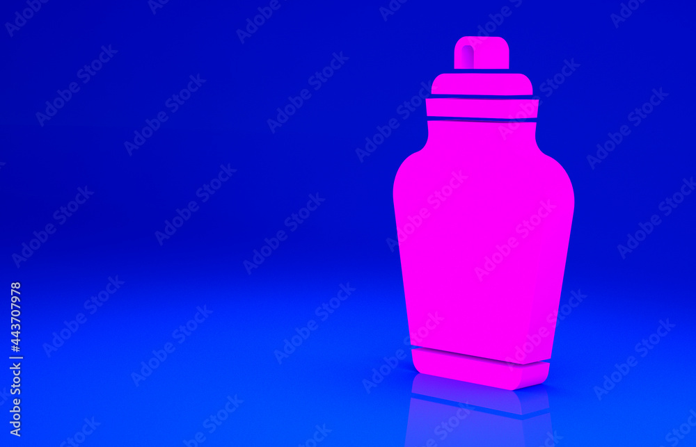 Pink Funeral urn icon isolated on blue background. Cremation and burial containers, columbarium vases, jars and pots with ashes. Minimalism concept. 3d illustration 3D render Pink Funeral urn icon isolated on blue background. Cremation and burial containers, columbarium vases, jars and pots with ashes. Minimalism concept. 3d illustration 3D render