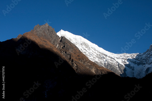 peaks in the snow