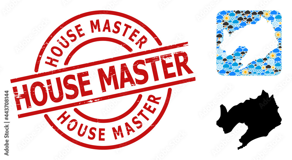 Weather mosaic map of Liaoning Province, and distress red round House