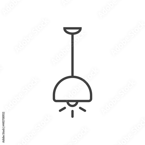 Icono lámpara de techo con lineas en color gris