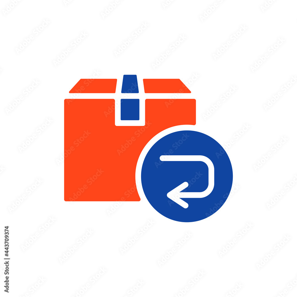 Obraz premium Return purchase outline vector flat glyph icon