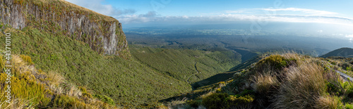Fototapeta Naklejka Na Ścianę i Meble -  View of Mount Taranaki on a sunny summer day, New Zealand