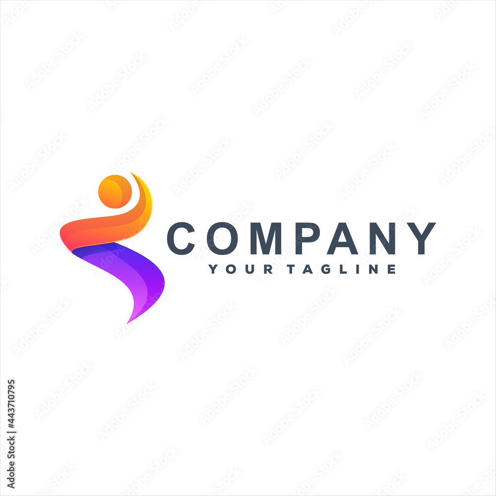 people color gradient logo design people color gradient logo design