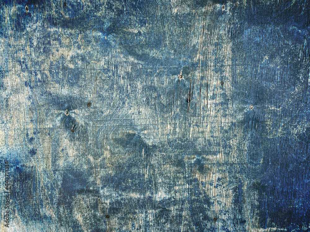 old, dirty, rustic, blue painted wood texture or background