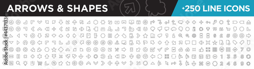 Shapes & arrows icons line