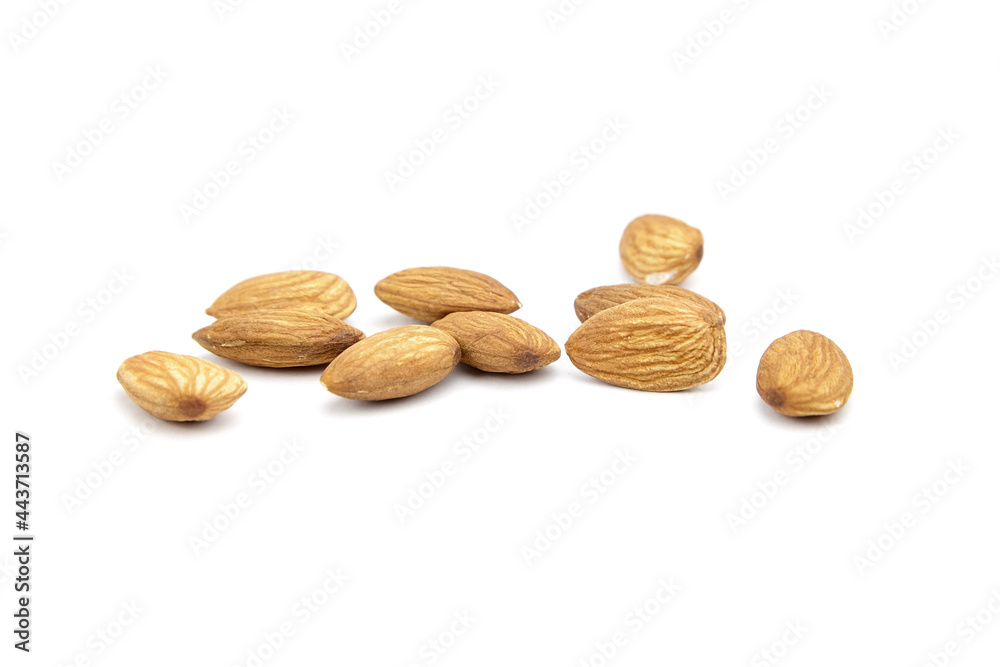 Almond nuts isolated on white Almond nuts isolated on white