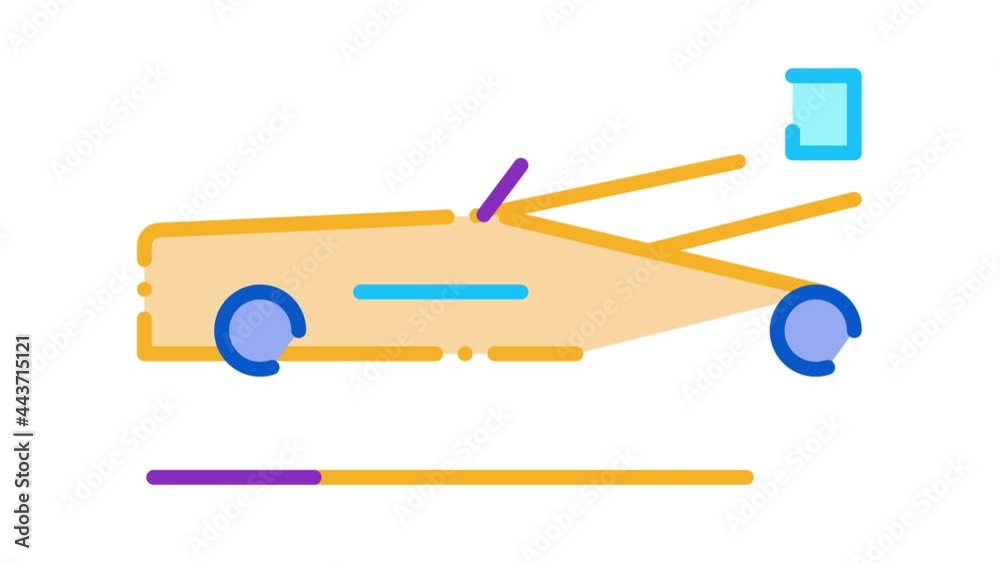 tire equipment Icon Animation. color tire equipment animated icon on white background