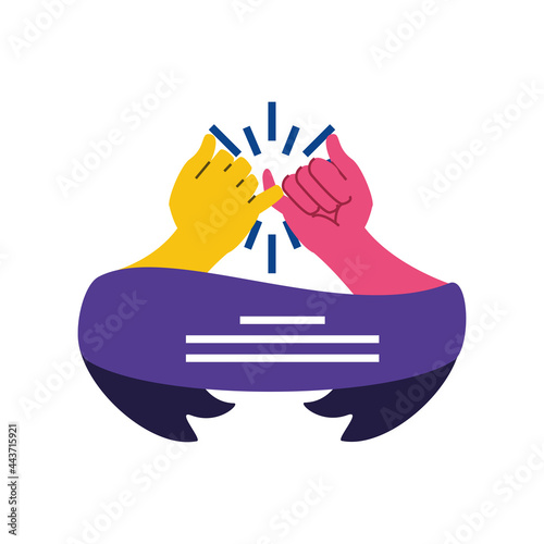 hands linked with pinky