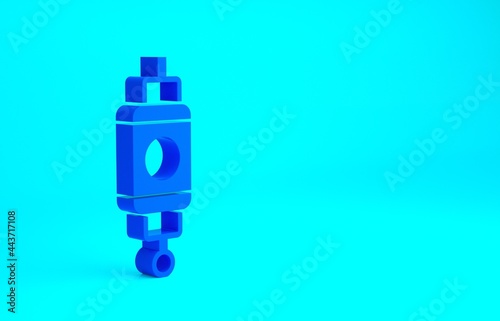 Wallpaper Mural Blue Chinese paper lantern icon isolated on blue background. Minimalism concept. 3d illustration 3D render Torontodigital.ca