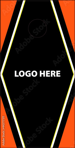 Corn hole top board graphic template with die-cut lines. 24